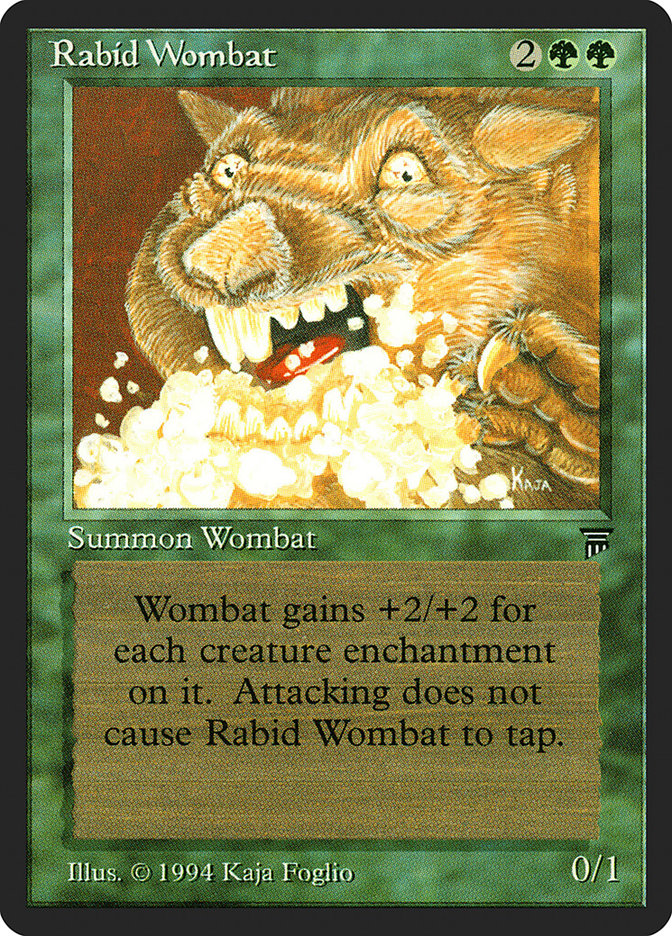 Rabid Wombat [Legends] Magic: The Gathering