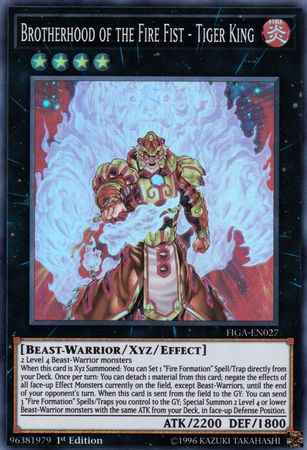 Brotherhood of the Fire Fist - Tiger King [FIGA-EN027] Super Rare Yu-Gi-Oh!