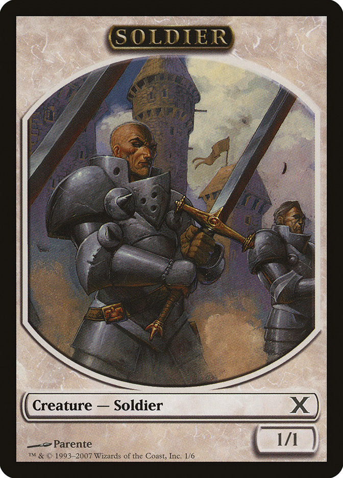 Soldier Token [Tenth Edition Tokens] Magic: The Gathering