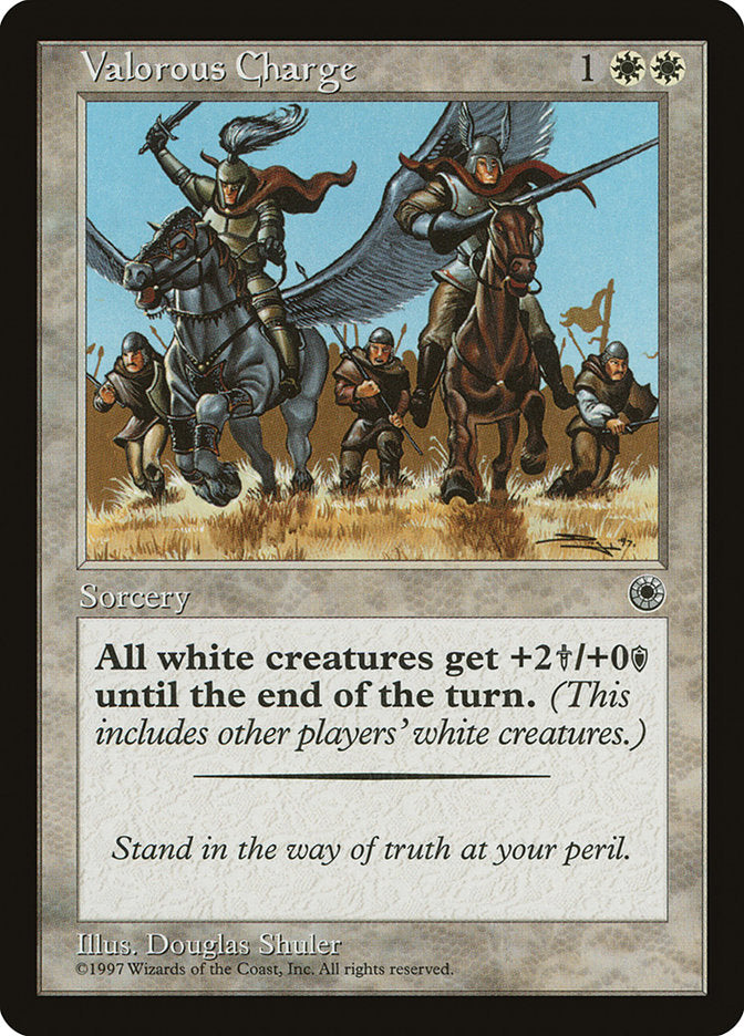 Valorous Charge [Portal] Magic: The Gathering