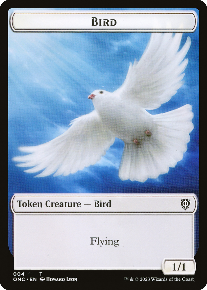 Bird // Cat Double-Sided Token [Phyrexia: All Will Be One Commander Tokens] Magic: The Gathering