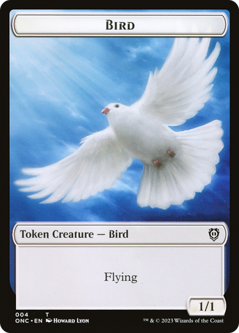 Bird // Cat Double-Sided Token [Phyrexia: All Will Be One Commander Tokens] Magic: The Gathering
