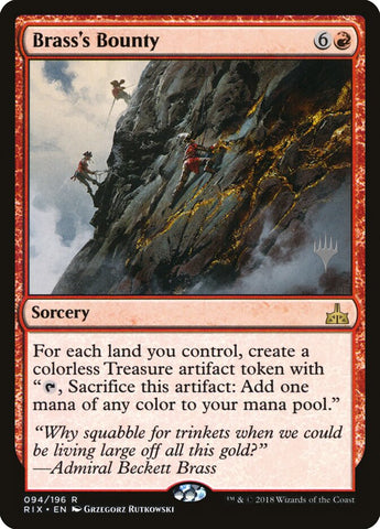 Brass's Bounty (Promo Pack) [Rivals of Ixalan Promos] Magic: The Gathering