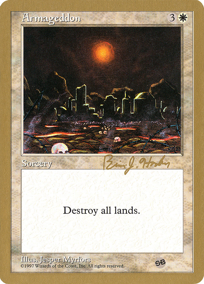 Armageddon (Brian Hacker) (SB) [World Championship Decks 1998] Magic: The Gathering