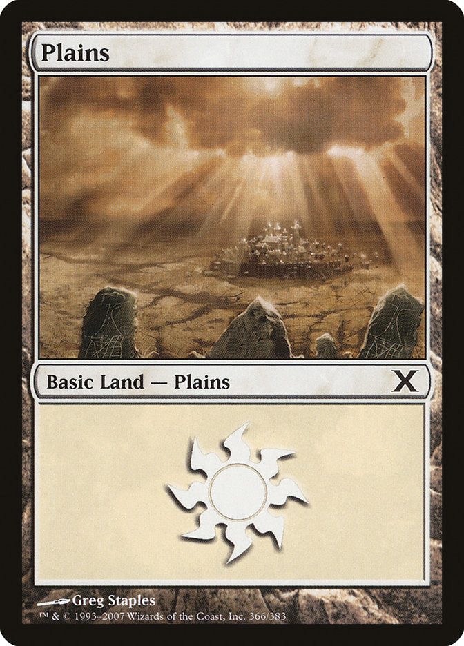 Plains (366) [Tenth Edition] Magic: The Gathering