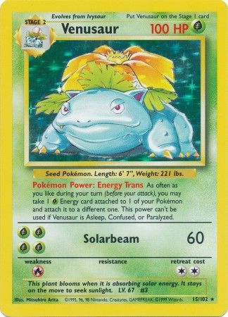 Venusaur (15/102) [Base Set Unlimited] Pokémon