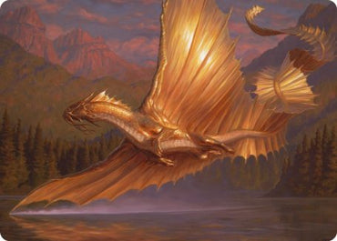 Adult Gold Dragon Art Card [Dungeons & Dragons: Adventures in the Forgotten Realms Art Series] Magic: The Gathering