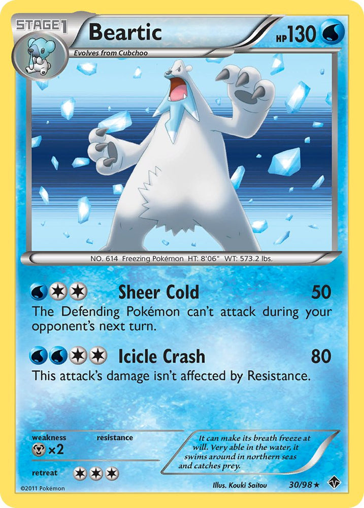 Beartic (30/98) (Cosmos Holo) (Blister Exclusive) [Black & White: Emerging Powers] Pokémon