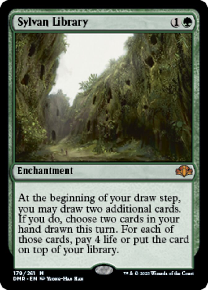Sylvan Library [Dominaria Remastered] Magic: The Gathering