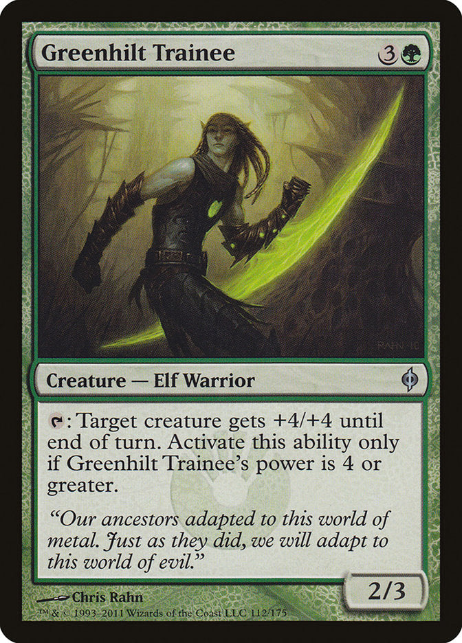Greenhilt Trainee [New Phyrexia] Magic: The Gathering