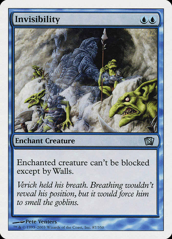 Invisibility [Eighth Edition] Magic: The Gathering