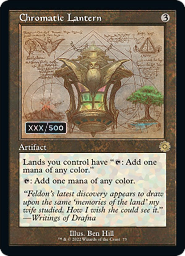 Chromatic Lantern (Retro Schematic) (Serial Numbered) [The Brothers' War Retro Artifacts] Magic: The Gathering