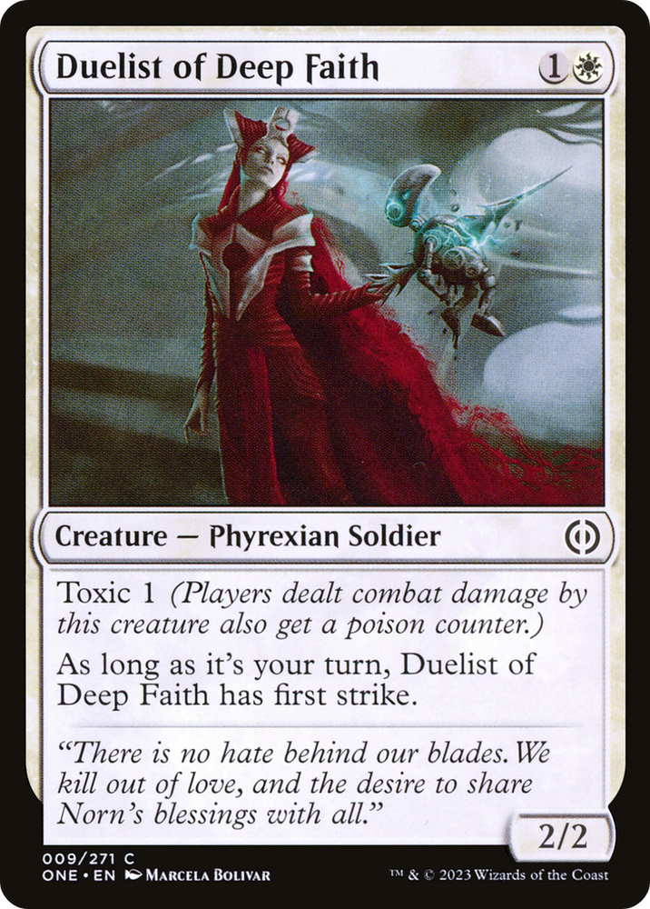 Duelist of Deep Faith [Phyrexia: All Will Be One] Magic: The Gathering