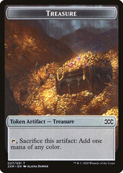 Elemental // Treasure Double-Sided Token [Double Masters Tokens] Magic: The Gathering