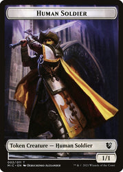 Angel // Human Soldier Double-Sided Token [Double Masters Tokens] Magic: The Gathering