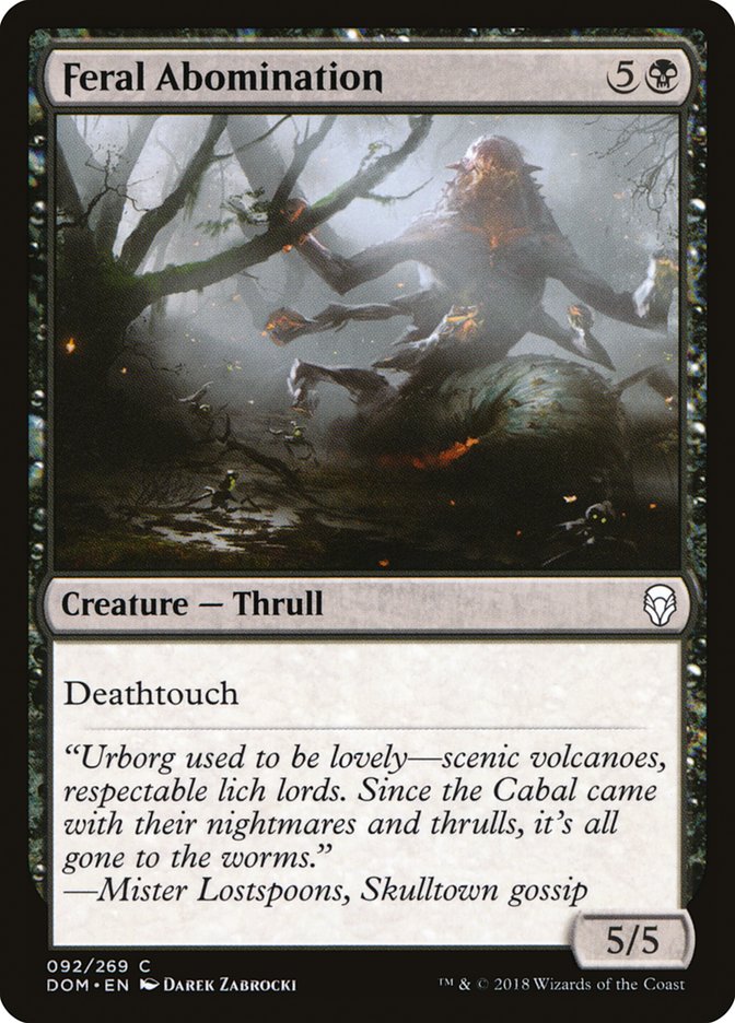 Feral Abomination [Dominaria] Magic: The Gathering