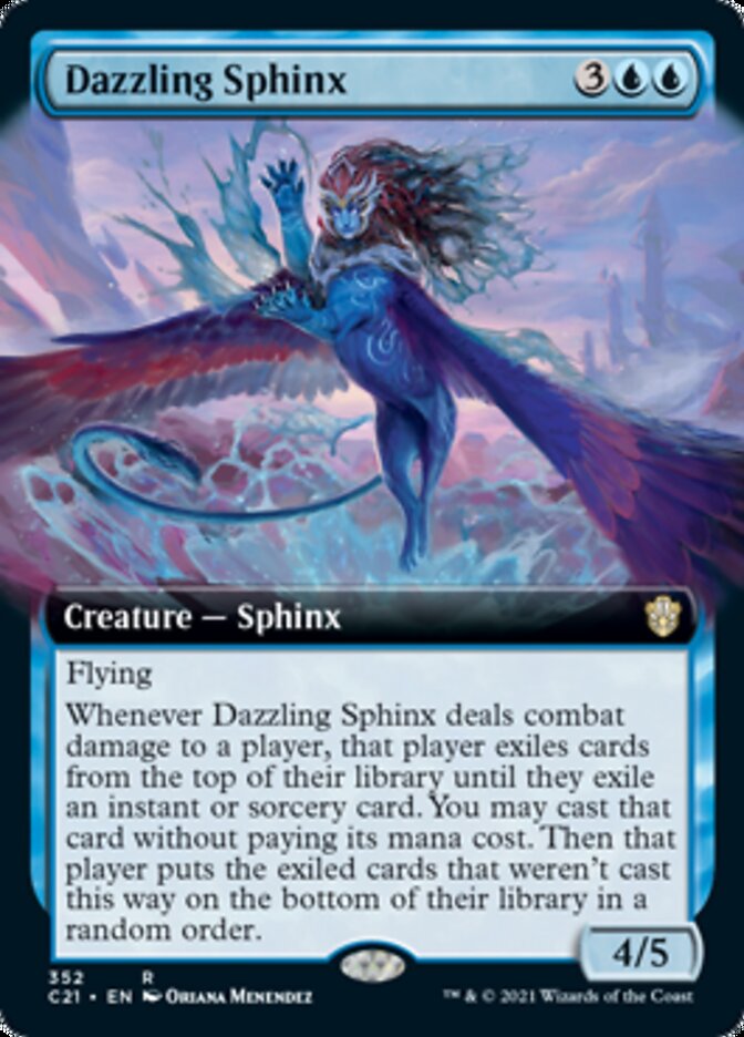 Dazzling Sphinx (Extended Art) [Commander 2021] Magic: The Gathering