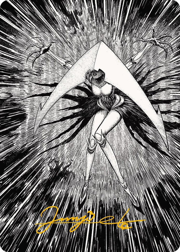 Elesh Norn, Mother of Machines 2 Art Card (Gold-Stamped Signature) [Phyrexia: All Will Be One Art Series] Magic: The Gathering