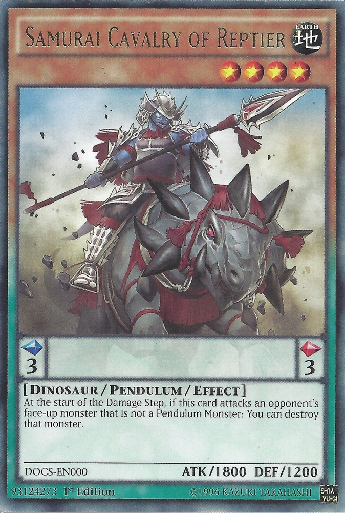 Samurai Cavalry of Reptier [DOCS-EN000] Rare Yu-Gi-Oh!
