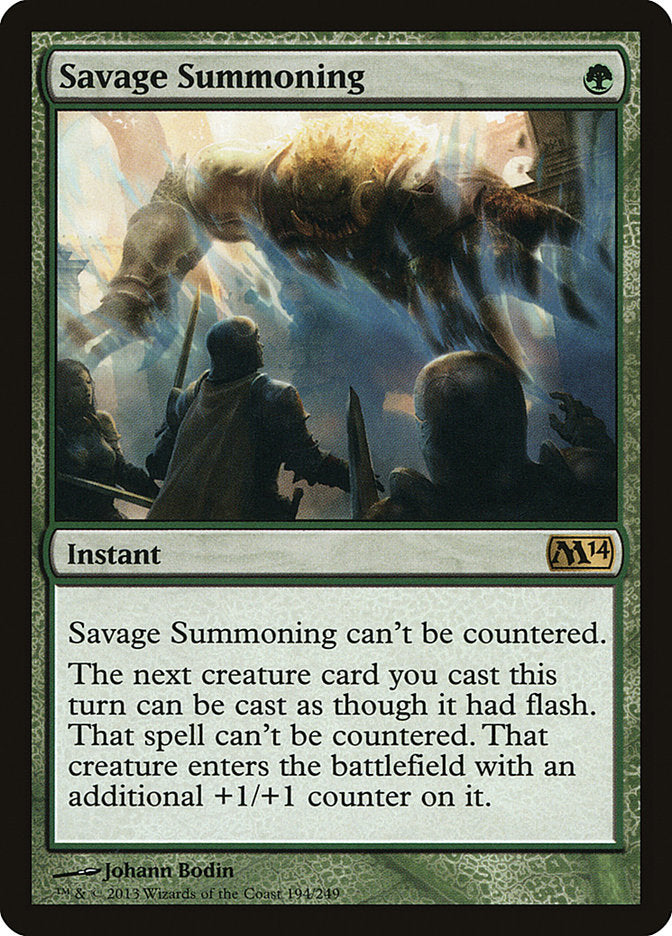 Savage Summoning [Magic 2014] Magic: The Gathering