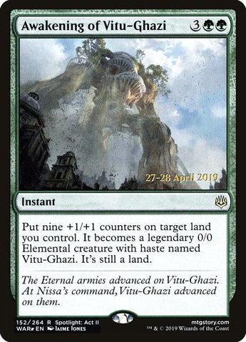 Awakening of Vitu-Ghazi [War of the Spark Prerelease Promos] Magic: The Gathering