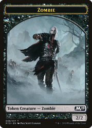 Knight // Zombie Double-Sided Token (Game Night) [Core Set 2019 Tokens] Magic: The Gathering