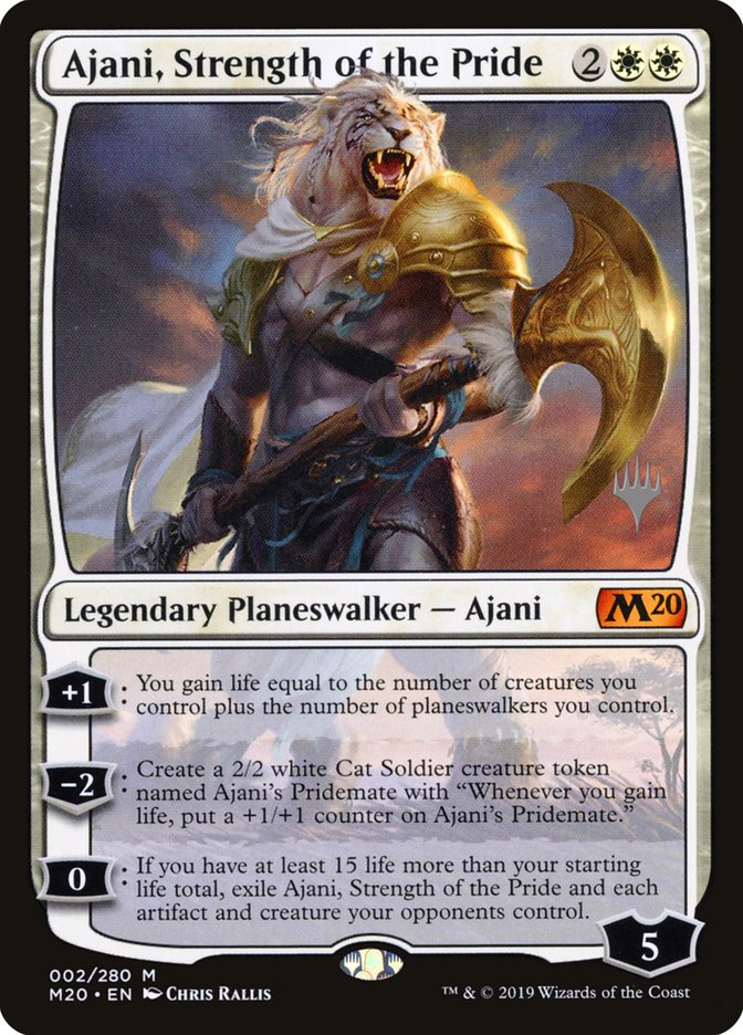 Ajani, Strength of the Pride (Promo Pack) [Core Set 2020 Promos] Magic: The Gathering
