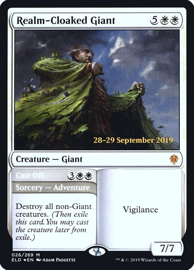 Realm-Cloaked Giant // Cast Off [Throne of Eldraine Prerelease Promos] Magic: The Gathering