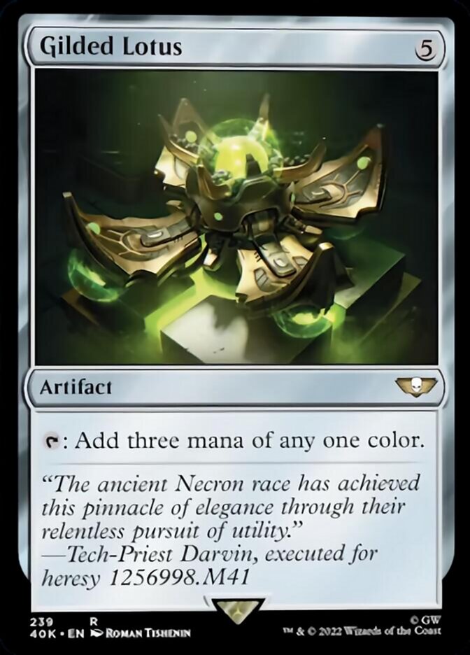 Gilded Lotus (Surge Foil) [Warhammer 40,000] Magic: The Gathering