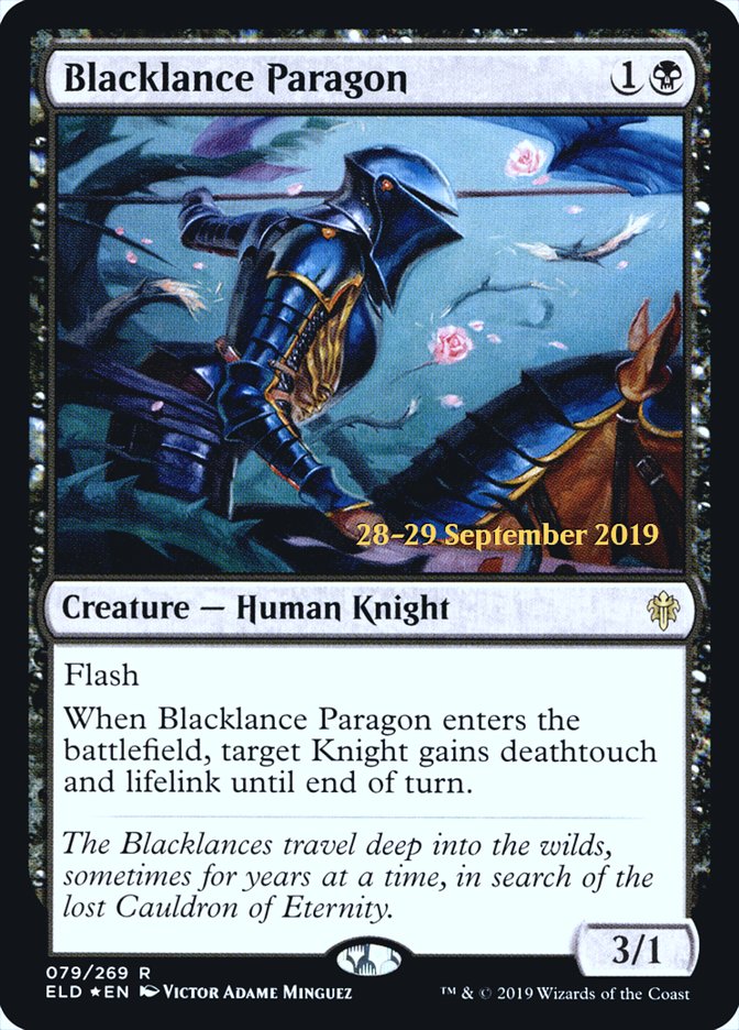 Blacklance Paragon [Throne of Eldraine Prerelease Promos] Magic: The Gathering