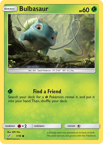 Bulbasaur (1/18) [Sun & Moon: Detective Pikachu] Pokémon
