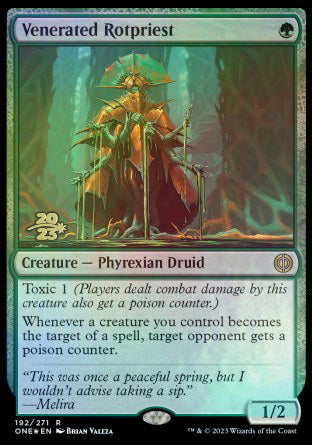 Venerated Rotpriest [Phyrexia: All Will Be One Prerelease Promos] Magic: The Gathering