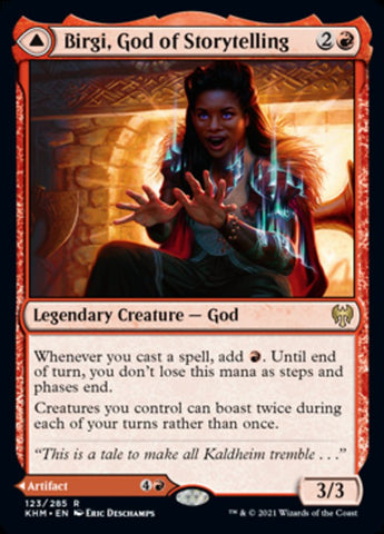 Birgi, God of Storytelling // Harnfel, Horn of Bounty [Kaldheim] Magic: The Gathering