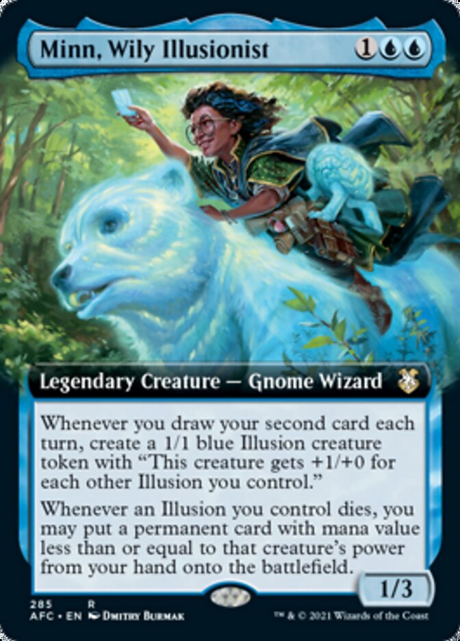 Minn, Wily Illusionist (Extended Art) [Dungeons & Dragons: Adventures in the Forgotten Realms Commander] Magic: The Gathering