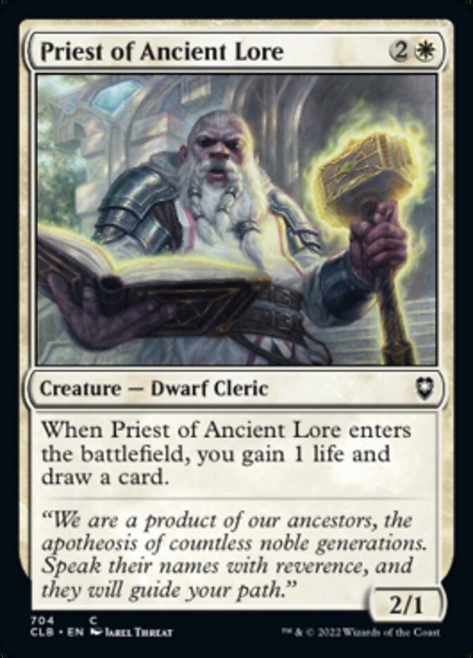Priest of Ancient Lore [Commander Legends: Battle for Baldur's Gate] Magic: The Gathering