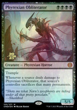 Phyrexian Obliterator [Phyrexia: All Will Be One Prerelease Promos] Magic: The Gathering