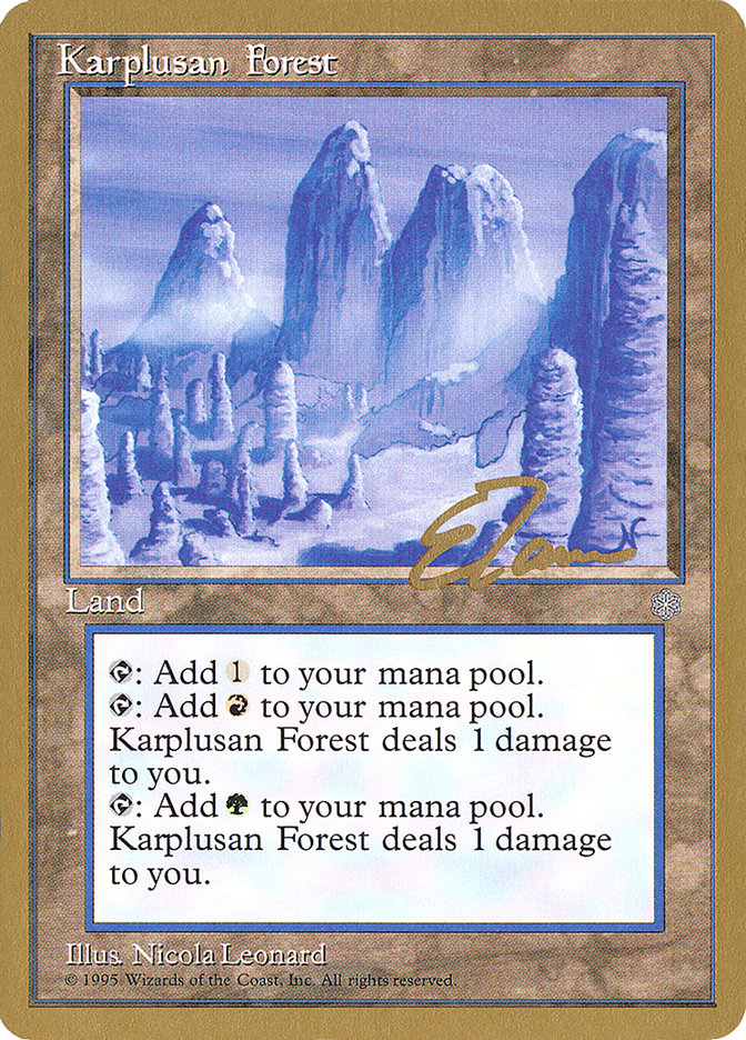 Karplusan Forest (Eric Tam) [Pro Tour Collector Set] Magic: The Gathering
