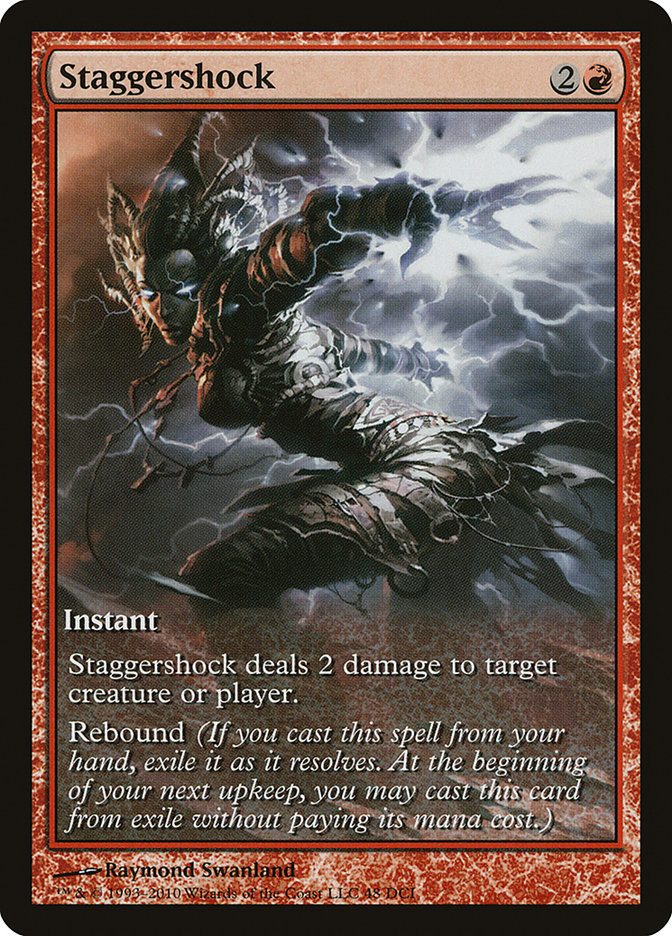 Staggershock (Game Day) (Extended Art) [Rise of the Eldrazi Promos] Magic: The Gathering