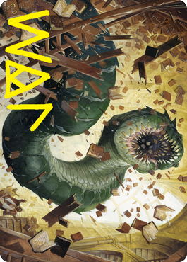 Bookwurm Art Card (Gold-Stamped Signature) [Strixhaven: School of Mages Art Series] Magic: The Gathering