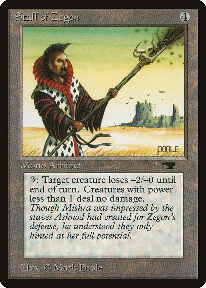 Staff of Zegon [Antiquities] Magic: The Gathering