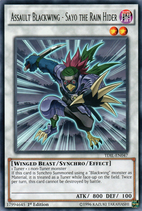 Assault Blackwing - Sayo the Rain Hider [TDIL-EN047] Rare Yu-Gi-Oh!