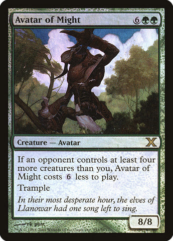 Avatar of Might (Premium Foil) [Tenth Edition] Magic: The Gathering