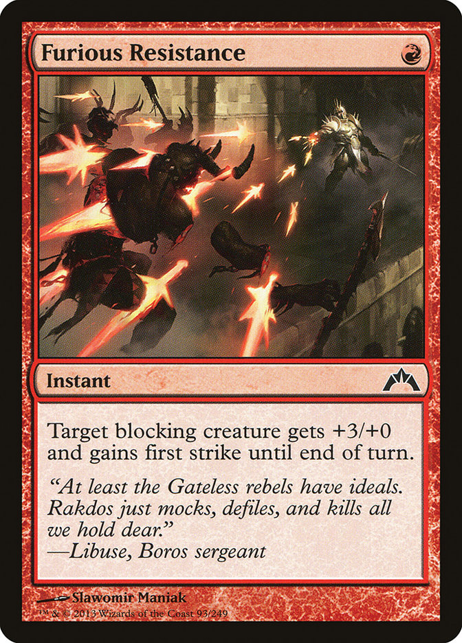 Furious Resistance [Gatecrash] Magic: The Gathering