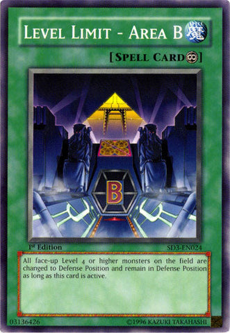 Level Limit - Area B [SD3-EN024] Common Yu-Gi-Oh!
