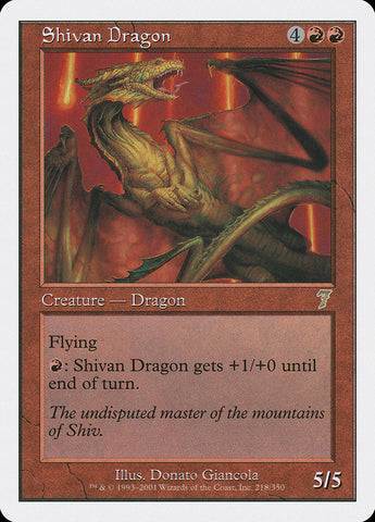 Shivan Dragon [Seventh Edition] Magic: The Gathering