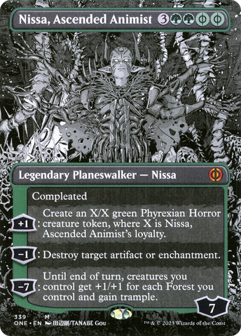 Nissa, Ascended Animist (Borderless Manga) [Phyrexia: All Will Be One] Magic: The Gathering