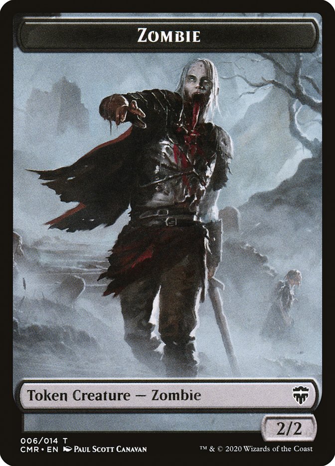 Golem // Zombie Double-Sided Token [Commander Legends Tokens] Magic: The Gathering