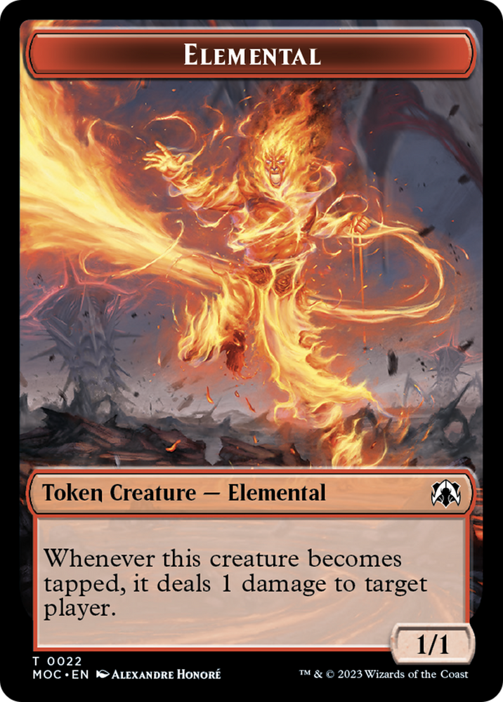 Elemental (22) // Elemental (9) Double-Sided Token [March of the Machine Commander Tokens] Magic: The Gathering