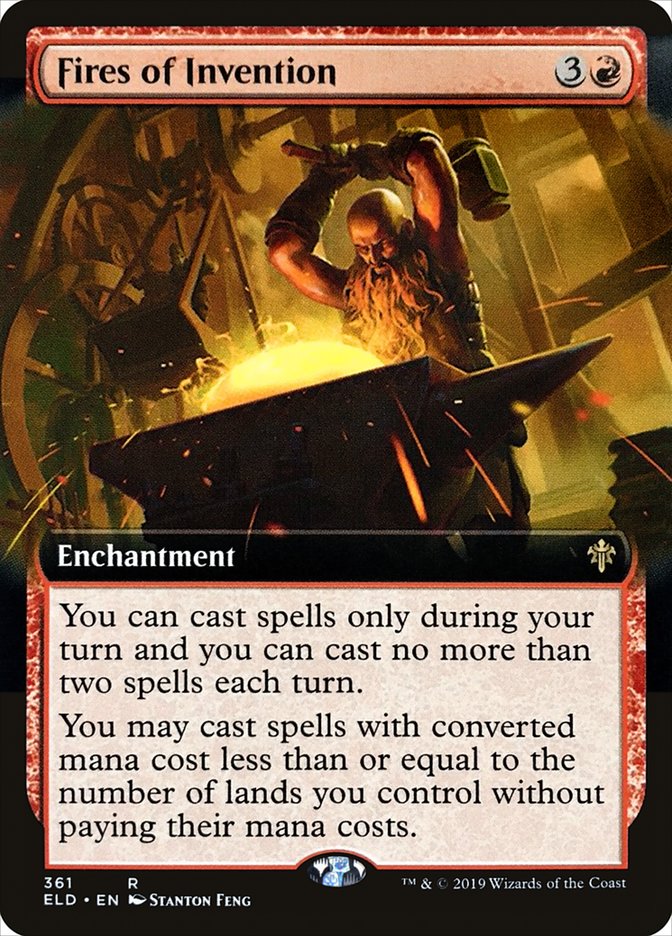 Fires of Invention (Extended Art) [Throne of Eldraine] Magic: The Gathering