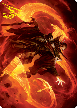 Plargg, Dean of Chaos Art Card (Gold-Stamped Signature) [Strixhaven: School of Mages Art Series] Magic: The Gathering